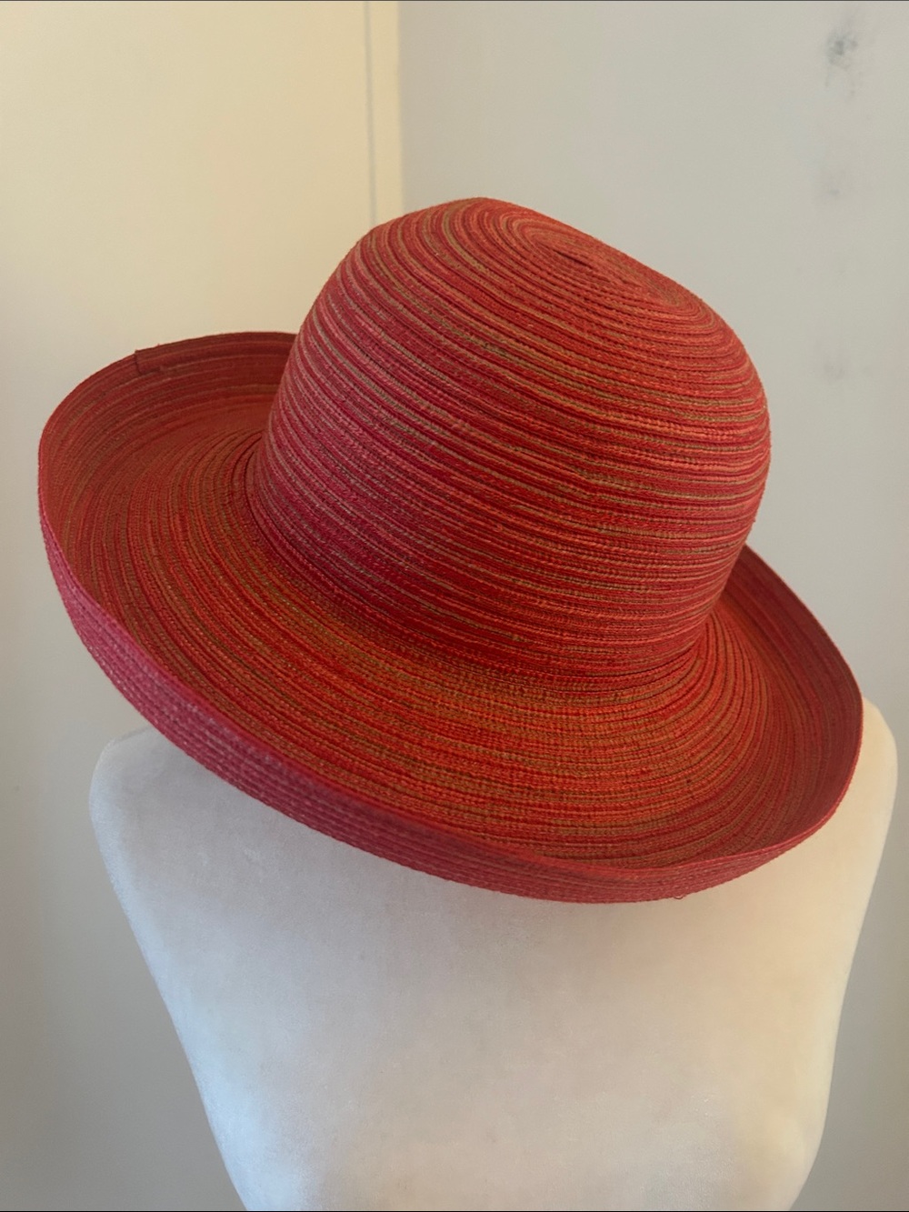 Wallaroo Salmon/Tan Woven Sun Hat - Picture 2 of 7